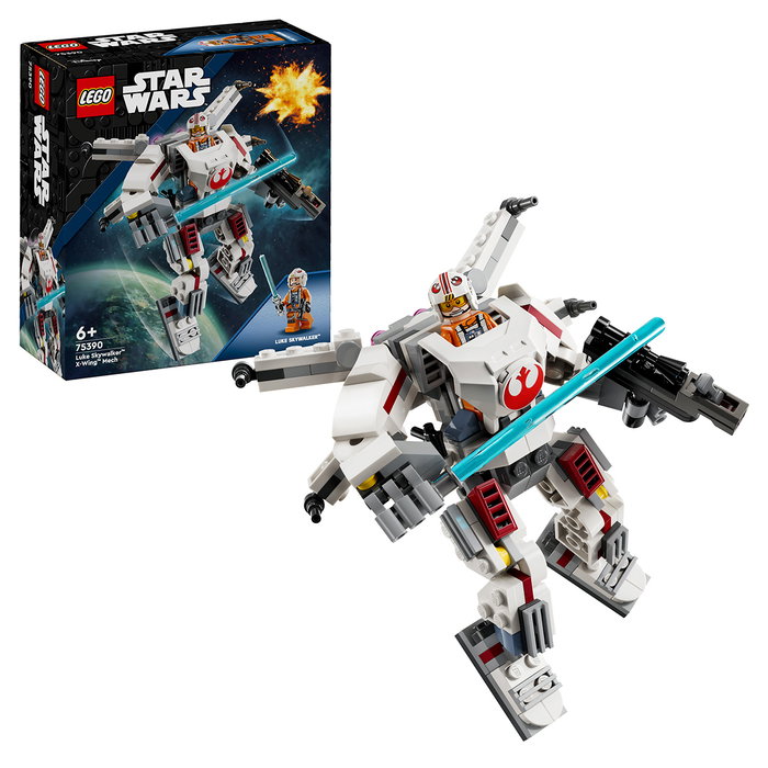 LEGO 75390 Star Wars Meca Ala-X de Luke Skywalker con Minifigura, Mochila Propulsora, Espada Láser y Bláster para Niños +6 Años LEGO 75390 Star Wars Meca Ala-X de Luke Skywalker con Minifigura, Mochila Propulsora, Espada Láser y Bláster para Niños +6 Años