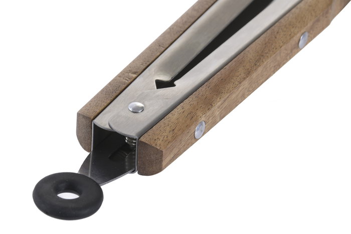 DKD Home Decor Pinzas para servir INOX ACACIA 26 Natural DKD Home Decor Pinzas para servir INOX ACACIA 26 Natural