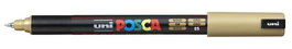 POSCA Marcador PC-1MR No Permanente Punta Extrafina 0.7 mm Oro