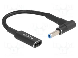 DeLOCK Cable adaptador USB Type-C hembra a HP 4,5 x 3,0 mm macho 90° 15 cm