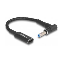 DeLOCK Adaptador de cable de carga USB Type-C hembra a HP 4,5 x 3,0 mm macho 90° 15 cm