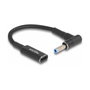 DeLOCK Adaptador de cable de carga USB Type-C hembra a HP 4,5 x 3,0 mm macho 90° 15 cm