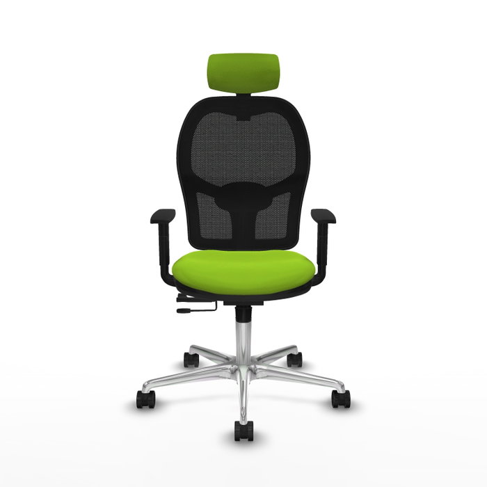 PIQUERAS Y CRESPO Silla de oficina Jorquera con mecanismo Sincro/Traslack, Pistacho y Negro