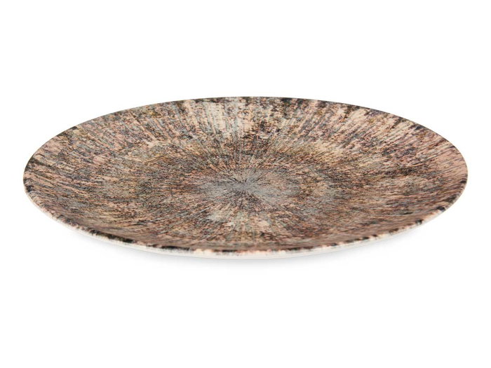 VESSIA Plato Porcelana Llano 26 cm Marrón Explosion (Set de 24)