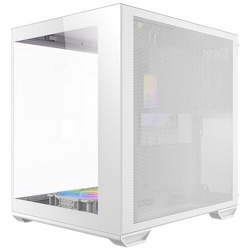 Antec Carcasa CX60M ARGB Blanco - Torre Mini Micro-ATX, Panel de Vidrio Templado, 3 Ventiladores ARGB Preinstalados, 1x USB-C, Compatible con placas ITX/Micro-ATX