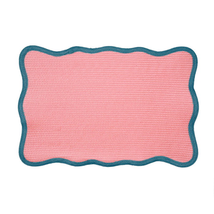 Quid Mantel Individual Cherry Coral/Turquesa 30x45 cm Quid Mantel Individual Cherry Coral/Turquesa 30x45 cm