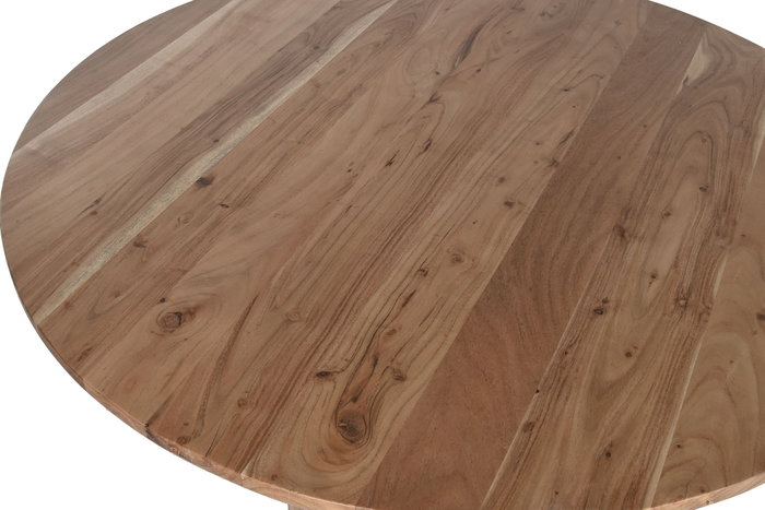 DKD Home Decor Mesa Redonda de Comedor Acacia Natural 115x115x76
