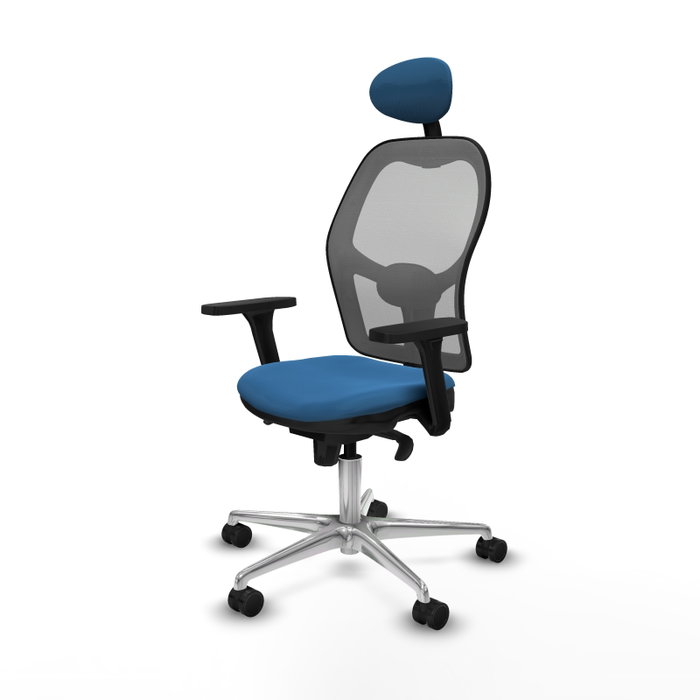PIQUERAS Y CRESPO Silla de oficina Jorquera con mecanismo Sincro, Azul claro y Gris PIQUERAS Y CRESPO Silla de oficina Jorquera con mecanismo Sincro, Azul claro y Gris