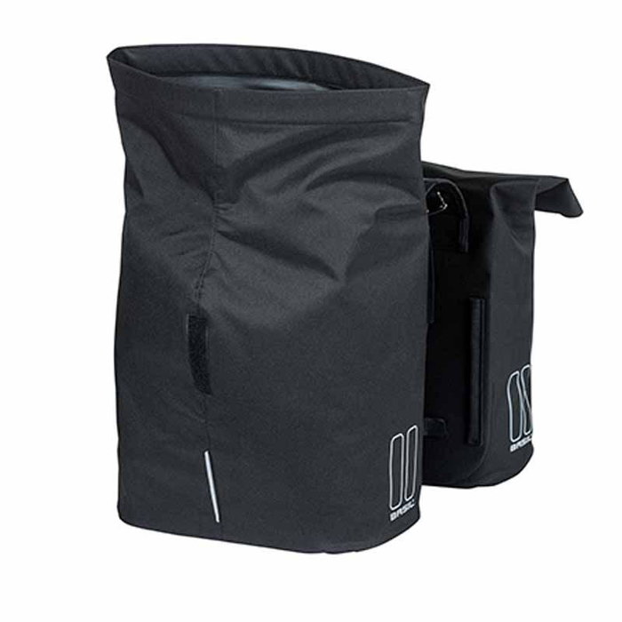 Basil City Alforjas para Bicicleta 32L Poliéster Impermeable Portabultos Reflectante