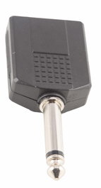 Adaptador Dual Jack Mono 1/4 Hembra X 2 Jack Mono 1/4 A089