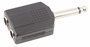 Adaptador Dual Jack Mono 1/4 Hembra X 2 Jack Mono 1/4 A089