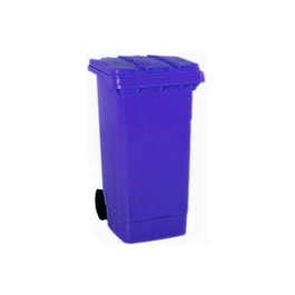 Congost Cubo Basura con Ruedas 120 Litros, Color Azul, de Polipropileno - 93x48x56 cm