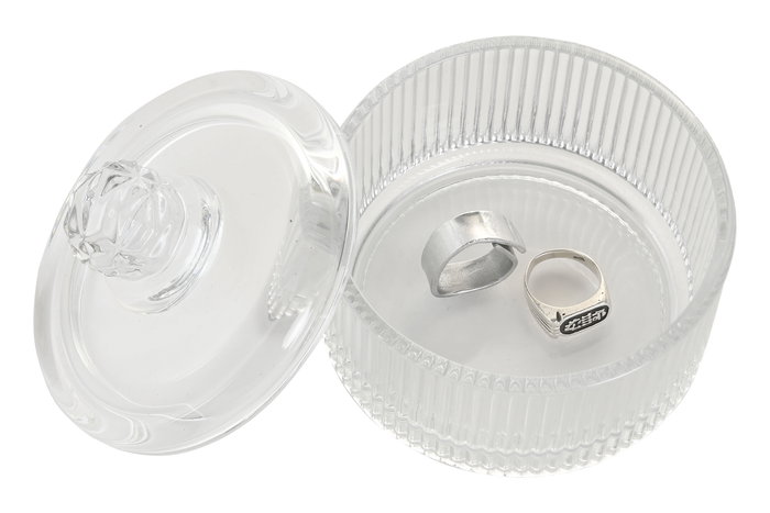 DKD Home Decor Joyero Cristal Transparente 10.5 x 10.5 x 10 cm (6 Unidades)