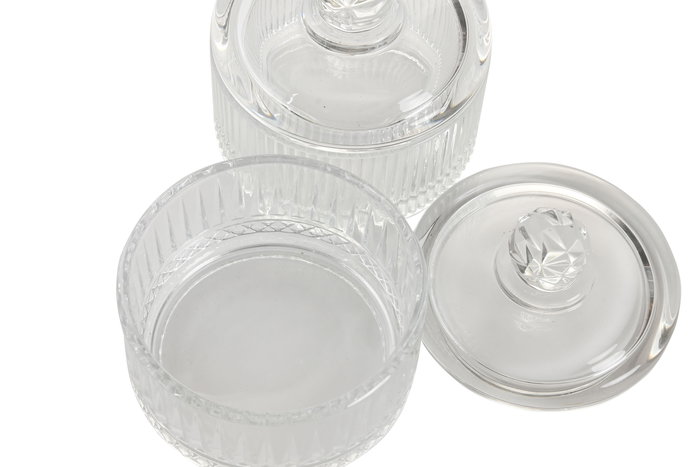 DKD Home Decor Joyero Cristal Transparente 10.5 x 10.5 x 10 cm (6 Unidades)