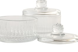 DKD Home Decor Joyero Cristal Transparente 10.5 x 10.5 x 10 cm (6 Unidades)