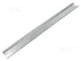 FIBOX Carril DIN TS35 de acero con recubrimiento de zinc 366mm x 35mm