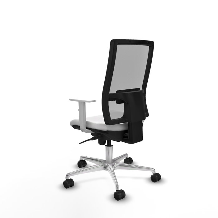 PIQUERAS Y CRESPO Silla de oficina Horna con mecanismo Sincro, Blanco y Gris