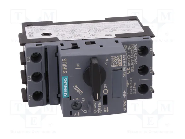 SIEMENS 3RV2 Interruptor motorizado 1,5kW 220÷690VAC SIEMENS 3RV2 Interruptor motorizado 1,5kW 220÷690VAC