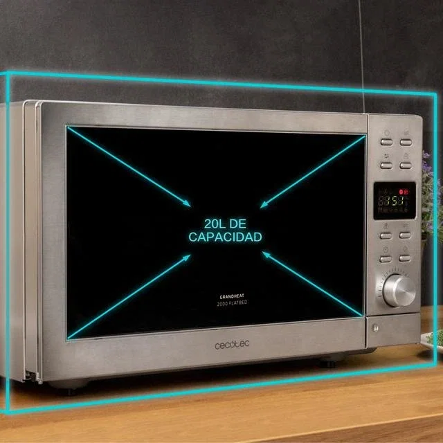 Cecotec Microondas Grandheat 2000 20 L 700 W Negro y Acero
