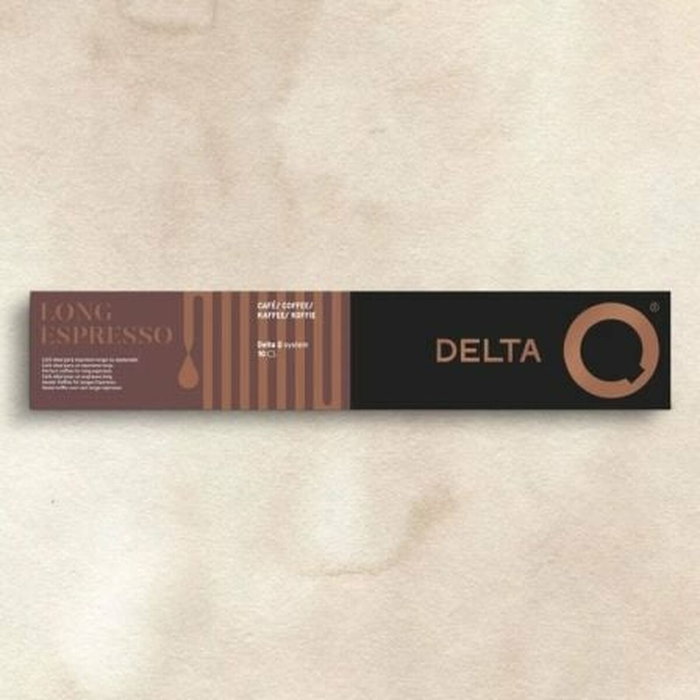 Delta Cápsula Delta Q Long Espresso para cafeteras Delta, caja de 10 Delta Cápsula Delta Q Long Espresso para cafeteras Delta, caja de 10