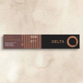 CÁpsula delta delta q-long espresso para cafeteras delta caja de 10