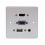 Lindy 60220 Adaptador HDMI + VGA + USB-A + 3.5mm Blanco