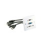 Lindy 60220 Adaptador HDMI + VGA + USB-A + 3.5mm Blanco