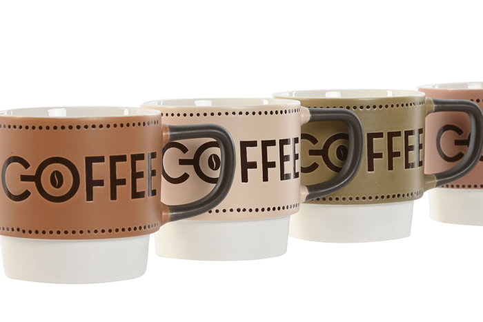 DKD Home Decor Taza Cerámica Verde Musgo y Terracota, Coffee, Porcelana, New Bone, 9 x 8.6 x 13 cm (12 Unidades) DKD Home Decor Taza Cerámica Verde Musgo y Terracota, Coffee, Porcelana, New Bone, 9 x 8.6 x 13 cm (12 Unidades)