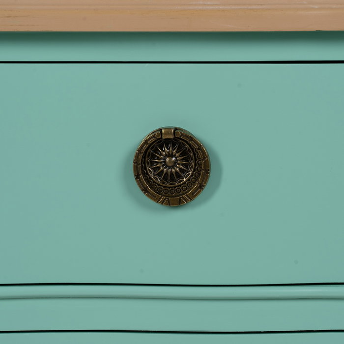 Mesita Turquesa Madera 80 X 38 X 65,50 cm Mesita Turquesa Madera 80 X 38 X 65,50 cm