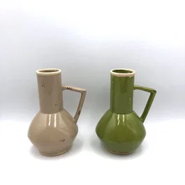 DKD Home Decor Jarrón de Porcelana Envejecido Surtido de 2 Unidades