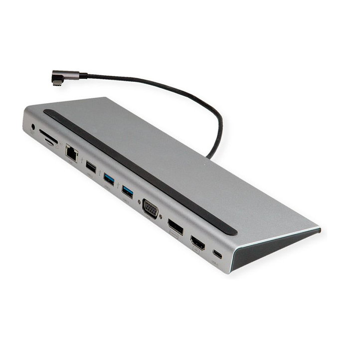 VALUE Docking Station USB 3.2 Gen 2 Typ C Multiport con 4K HDMI/DP, VGA, LAN y Lector de Tarjetas VALUE Docking Station USB 3.2 Gen 2 Typ C Multiport con 4K HDMI/DP, VGA, LAN y Lector de Tarjetas