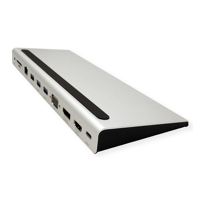 VALUE Docking Station USB 3.2 Gen 2 Typ C Multiport con 4K HDMI/DP, VGA, LAN y Lector de Tarjetas VALUE Docking Station USB 3.2 Gen 2 Typ C Multiport con 4K HDMI/DP, VGA, LAN y Lector de Tarjetas