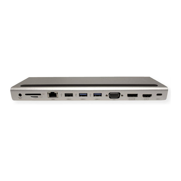 VALUE Docking Station USB 3.2 Gen 2 Typ C Multiport con 4K HDMI/DP, VGA, LAN y Lector de Tarjetas VALUE Docking Station USB 3.2 Gen 2 Typ C Multiport con 4K HDMI/DP, VGA, LAN y Lector de Tarjetas