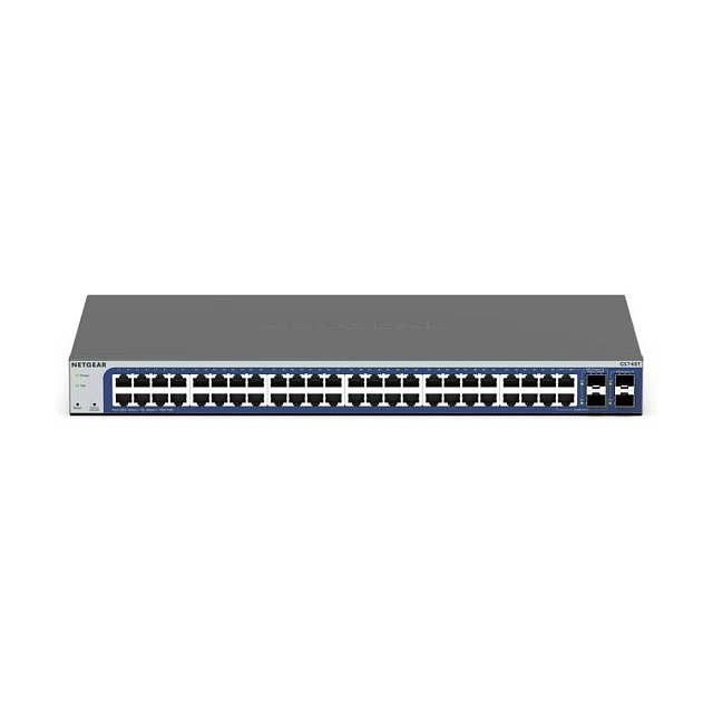 NETGEAR GS748Tv6 Switch Gigabit L2/L3/L4 Gestionado 48 Puertos RJ-45 10/100/1000 + 2 Combo SFP + 2 SFP, Desktop/Rack