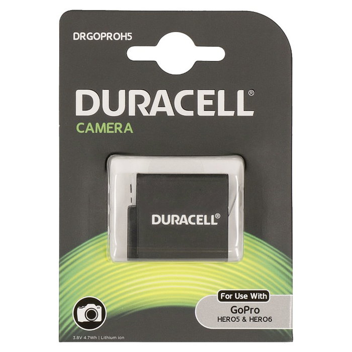Duracell Batería de iones de litio 1250 mAh para GoPro Hero 5/Hero 6/Hero 7 Duracell Batería de iones de litio 1250 mAh para GoPro Hero 5/Hero 6/Hero 7