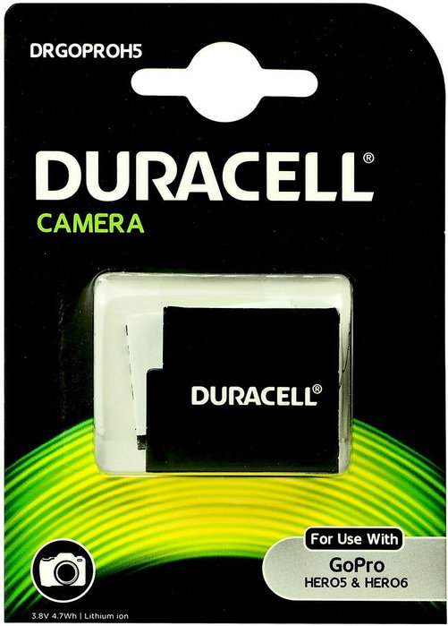 Duracell Batería de iones de litio 1250 mAh para GoPro Hero 5/Hero 6/Hero 7 Duracell Batería de iones de litio 1250 mAh para GoPro Hero 5/Hero 6/Hero 7