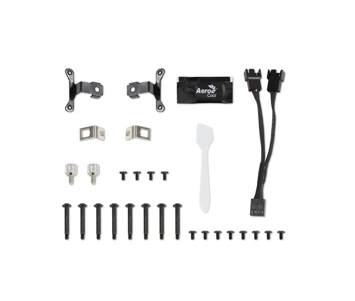 Aerocool Kit de Refrigeración Líquida CPU AIO Mirage L240 Infinity Mirror RGB Blanco - 240mm con 2 Ventiladores ARGB, Bomba Silenciosa, Compatible con Sockets Intel y AMD