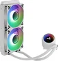 Aerocool Kit de Refrigeración Líquida CPU AIO Mirage L240 Infinity Mirror RGB Blanco - 240mm con 2 Ventiladores ARGB, Bomba Silenciosa, Compatible con Sockets Intel y AMD