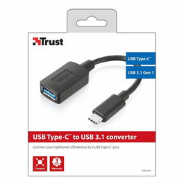 Cable USB A a USB C Trust 20967 Negro