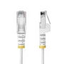 StarTech.com Cable de Red Ethernet Cat6 Slim UTP, 2 m, Blanco, RJ45, PoE++ hasta 100W, Cubierta LSZH, N6PAT200CMWHS