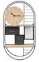 DKD Home Decor Estantería de Pared Metal y Madera 33x10x60 Negro y Marrón