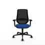 PIQUERAS Y CRESPO Silla de oficina Mardos con mecanismo Sincro, Azul y Negro