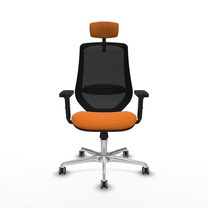 PIQUERAS Y CRESPO Silla de oficina Mardos con mecanismo Sincro, Similpiel Naranja y Malla Negro PIQUERAS Y CRESPO Silla de oficina Mardos con mecanismo Sincro, Similpiel Naranja y Malla Negro