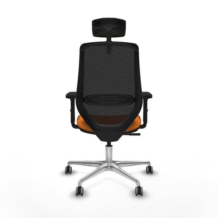 PIQUERAS Y CRESPO Silla de oficina Mardos con mecanismo Sincro, Similpiel Naranja y Malla Negro PIQUERAS Y CRESPO Silla de oficina Mardos con mecanismo Sincro, Similpiel Naranja y Malla Negro