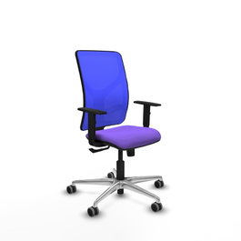 PIQUERAS Y CRESPO Silla de oficina Motilla con mecanismo Sincro, Lila y Azul