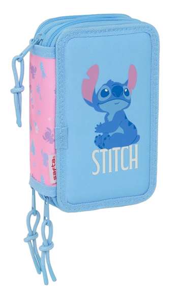 Safta Plumier Triple 37 Pcs Stitch "Bright" 12.5x19.5x5.5cm Safta Plumier Triple 37 Pcs Stitch "Bright" 12.5x19.5x5.5cm