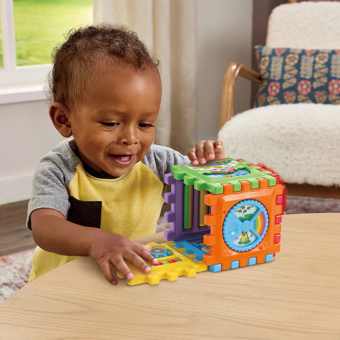 Leap Frog Cubo Multiformas Animales Y Colores 80-622839 V-Tech, Cubo de Juegos no Electrónico con 12 Actividades, Juguete Educativo para +12 Meses