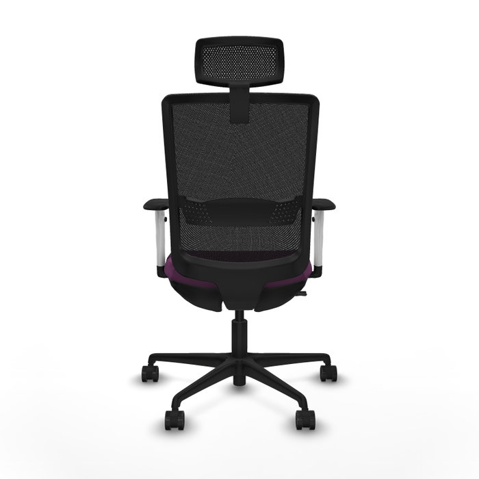 PIQUERAS Y CRESPO Silla de oficina Haches con mecanismo Sincro/Traslack, Morado y Negro