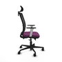 PIQUERAS Y CRESPO Silla de oficina Haches con mecanismo Sincro/Traslack, Morado y Negro