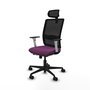 PIQUERAS Y CRESPO Silla de oficina Haches con mecanismo Sincro/Traslack, Morado y Negro